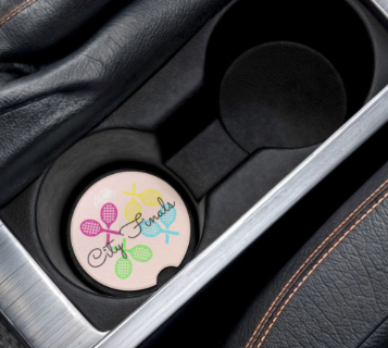 Stone Car Coaster Set - Tennis
