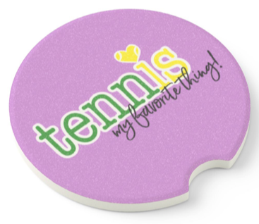 Stone Car Coaster Set - Tennis