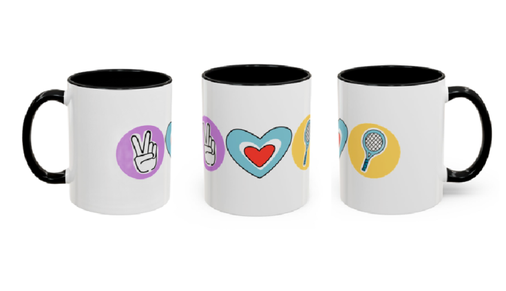 Coffee Mug - Peace Love & Tennis