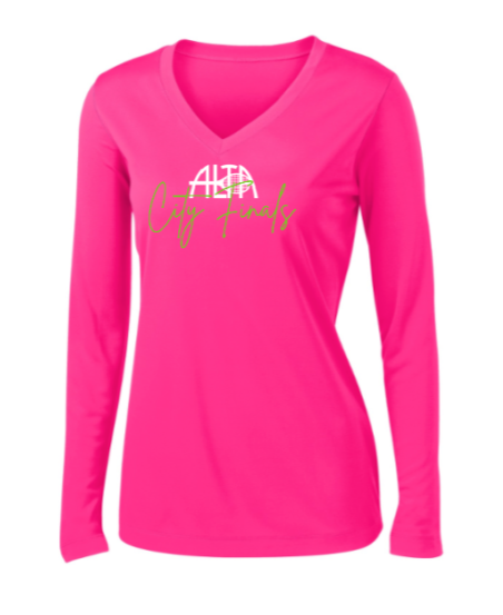 Long Sleeve Shirt - "Brittany Signature" Hot Pink