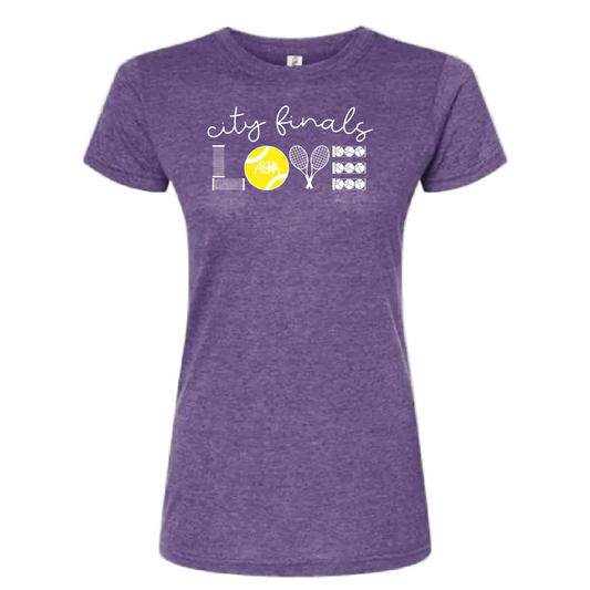 Short Sleeve Shirt - Heather Purple "LOVE"
